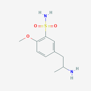 molecular formula C10H16N2O3S B044550 5-(2-Aminopropyl)-2-methoxybenzenesulfonamide CAS No. 112244-38-9