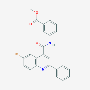 molecular formula C24H17BrN2O3 B445506 METHYL 3-{[(6-BROMO-2-PHENYL-4-QUINOLYL)CARBONYL]AMINO}BENZOATE 