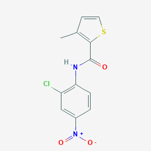 molecular formula C12H9ClN2O3S B445507 N-(2-chloro-4-nitrophenyl)-3-methylthiophene-2-carboxamide 