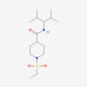 molecular formula C15H30N2O3S B4455121 N-(2,4-DIMETHYLPENTAN-3-YL)-1-(ETHANESULFONYL)PIPERIDINE-4-CARBOXAMIDE 