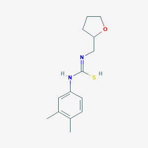molecular formula C14H20N2OS B445526 N-(3,4-dimethylphenyl)-N'-(oxolan-2-ylmethyl)carbamimidothioic acid 