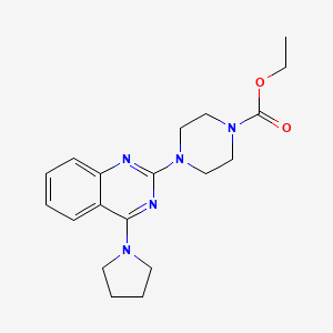 molecular formula C19H25N5O2 B4455334 Ethyl 4-(4-(pyrrolidin-1-yl)quinazolin-2-yl)piperazine-1-carboxylate 
