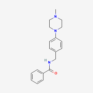 molecular formula C19H23N3O B4455426 N-[4-(4-methyl-1-piperazinyl)benzyl]benzamide 