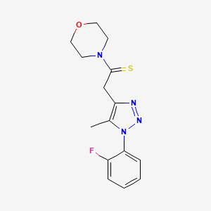 molecular formula C15H17FN4OS B4455460 4-{2-[1-(2-fluorophenyl)-5-methyl-1H-1,2,3-triazol-4-yl]ethanethioyl}morpholine 