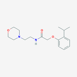 molecular formula C17H26N2O3 B4455548 N-[2-(morpholin-4-yl)ethyl]-2-[2-(propan-2-yl)phenoxy]acetamide 