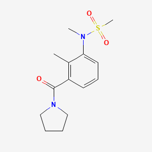 molecular formula C14H20N2O3S B4455555 N-methyl-N-[2-methyl-3-(pyrrolidine-1-carbonyl)phenyl]methanesulfonamide 