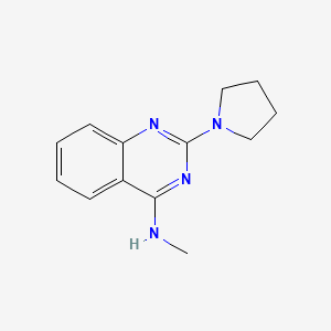 molecular formula C13H16N4 B4455693 N-methyl-2-(1-pyrrolidinyl)-4-quinazolinamine 