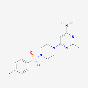 molecular formula C18H25N5O2S B4455849 N-ethyl-2-methyl-6-{4-[(4-methylphenyl)sulfonyl]-1-piperazinyl}-4-pyrimidinamine 