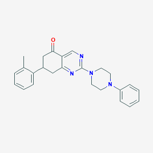 molecular formula C25H26N4O B4455885 7-(2-methylphenyl)-2-(4-phenylpiperazin-1-yl)-7,8-dihydroquinazolin-5(6H)-one 