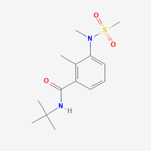 molecular formula C14H22N2O3S B4455954 N-TERT-BUTYL-2-METHYL-3-(N-METHYLMETHANESULFONAMIDO)BENZAMIDE 