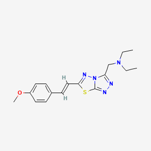 molecular formula C17H21N5OS B4455980 N,N-diethyl-N-({6-[2-(4-methoxyphenyl)vinyl][1,2,4]triazolo[3,4-b][1,3,4]thiadiazol-3-yl}methyl)amine 