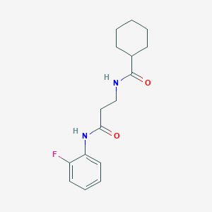 molecular formula C16H21FN2O2 B4456014 N-{3-[(2-fluorophenyl)amino]-3-oxopropyl}cyclohexanecarboxamide 