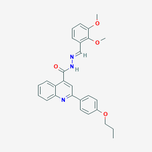 molecular formula C28H27N3O4 B445604 N'-(2,3-dimethoxybenzylidene)-2-(4-propoxyphenyl)-4-quinolinecarbohydrazide 