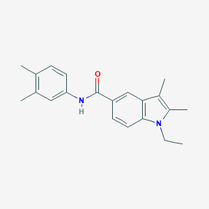 molecular formula C21H24N2O B445605 N-(3,4-dimethylphenyl)-1-ethyl-2,3-dimethyl-1H-indole-5-carboxamide 