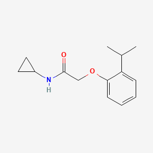 molecular formula C14H19NO2 B4456062 N-cyclopropyl-2-[2-(propan-2-yl)phenoxy]acetamide 