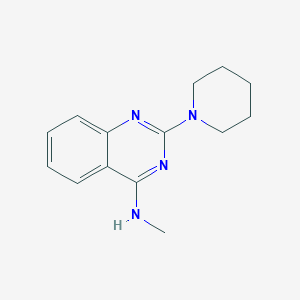 molecular formula C14H18N4 B4456119 N-methyl-2-(1-piperidinyl)-4-quinazolinamine 