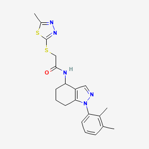 molecular formula C20H23N5OS2 B4456345 N-[1-(2,3-dimethylphenyl)-4,5,6,7-tetrahydro-1H-indazol-4-yl]-2-[(5-methyl-1,3,4-thiadiazol-2-yl)thio]acetamide 