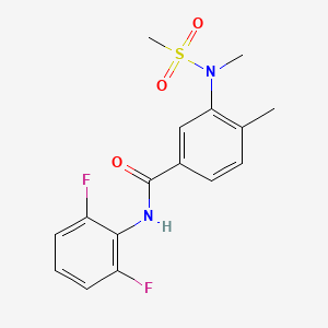 molecular formula C16H16F2N2O3S B4456620 N-(2,6-difluorophenyl)-4-methyl-3-[methyl(methylsulfonyl)amino]benzamide 