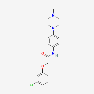molecular formula C19H22ClN3O2 B4456780 2-(3-chlorophenoxy)-N-[4-(4-methylpiperazin-1-yl)phenyl]acetamide 