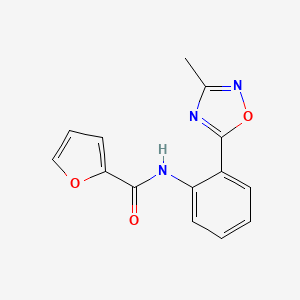 molecular formula C14H11N3O3 B4456825 N-[2-(3-methyl-1,2,4-oxadiazol-5-yl)phenyl]furan-2-carboxamide 