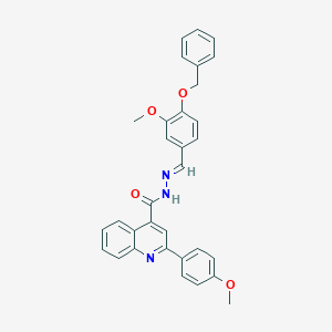 molecular formula C32H27N3O4 B445685 N'-[4-(benzyloxy)-3-methoxybenzylidene]-2-(4-methoxyphenyl)-4-quinolinecarbohydrazide 