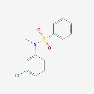 molecular formula C13H12ClNO2S B4456867 N-(3-chlorophenyl)-N-methylbenzenesulfonamide 