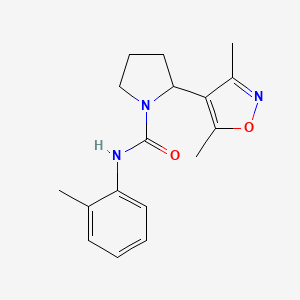 molecular formula C17H21N3O2 B4457080 2-(3,5-dimethyl-1,2-oxazol-4-yl)-N-(2-methylphenyl)pyrrolidine-1-carboxamide 
