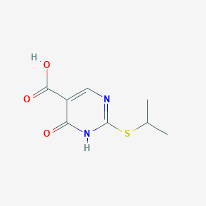 molecular formula C8H10N2O3S B4457099 2-(Isopropylthio)-6-oxo-1,6-dihydropyrimidine-5-carboxylic acid 