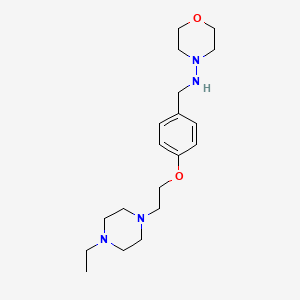 molecular formula C19H32N4O2 B4457125 N-{4-[2-(4-ethyl-1-piperazinyl)ethoxy]benzyl}-4-morpholinamine 