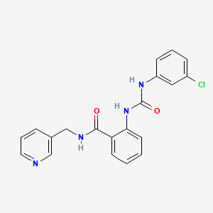 molecular formula C20H17ClN4O2 B4457299 2-{[(3-CHLOROPHENYL)CARBAMOYL]AMINO}-N-[(PYRIDIN-3-YL)METHYL]BENZAMIDE 