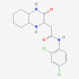 molecular formula C16H19Cl2N3O2 B4457302 N-(2,4-dichlorophenyl)-2-(3-oxodecahydroquinoxalin-2-yl)acetamide 