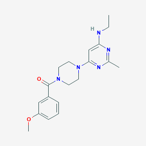 molecular formula C19H25N5O2 B4457374 N-ethyl-6-[4-(3-methoxybenzoyl)-1-piperazinyl]-2-methyl-4-pyrimidinamine 