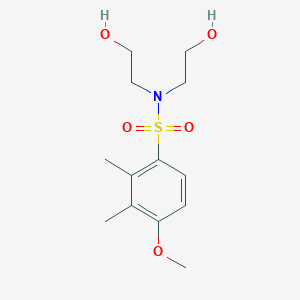 molecular formula C13H21NO5S B4457406 Bis(2-hydroxyethyl)[(4-methoxy-2,3-dimethylphenyl)sulfonyl]amine 