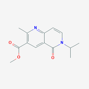 molecular formula C14H16N2O3 B4457424 methyl 2-methyl-5-oxo-6-(propan-2-yl)-5,6-dihydro-1,6-naphthyridine-3-carboxylate 