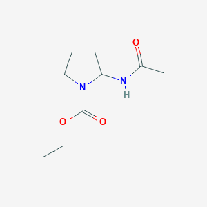 molecular formula C9H16N2O3 B044575 Ethyl 2-acetamidopyrrolidine-1-carboxylate CAS No. 121537-91-5