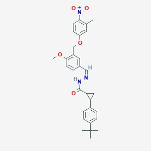 2-(4-tert-butylphenyl)-N'-[3-({4-nitro-3-methylphenoxy}methyl)-4-methoxybenzylidene]cyclopropanecarbohydrazide