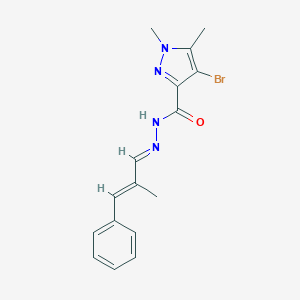 4-bromo-1,5-dimethyl-N'-(2-methyl-3-phenyl-2-propenylidene)-1H-pyrazole-3-carbohydrazide