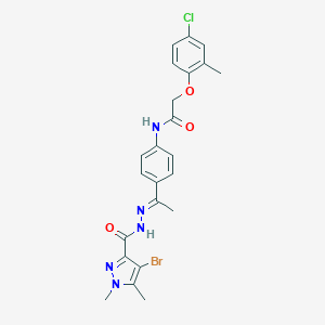N-(4-{N-[(4-bromo-1,5-dimethyl-1H-pyrazol-3-yl)carbonyl]ethanehydrazonoyl}phenyl)-2-(4-chloro-2-methylphenoxy)acetamide