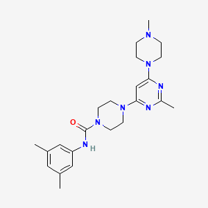 molecular formula C23H33N7O B4457555 N-(3,5-dimethylphenyl)-4-[2-methyl-6-(4-methylpiperazin-1-yl)pyrimidin-4-yl]piperazine-1-carboxamide 