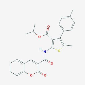 isopropyl 5-methyl-4-(4-methylphenyl)-2-{[(2-oxo-2H-chromen-3-yl)carbonyl]amino}-3-thiophenecarboxylate