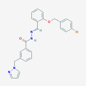 N'-{2-[(4-bromobenzyl)oxy]benzylidene}-3-(1H-pyrazol-1-ylmethyl)benzohydrazide