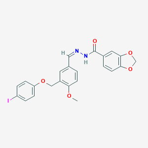 N'-{3-[(4-iodophenoxy)methyl]-4-methoxybenzylidene}-1,3-benzodioxole-5-carbohydrazide
