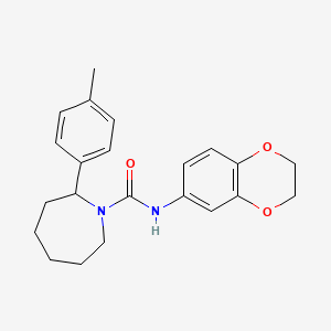 molecular formula C22H26N2O3 B4457681 N-(2,3-dihydro-1,4-benzodioxin-6-yl)-2-(4-methylphenyl)azepane-1-carboxamide 