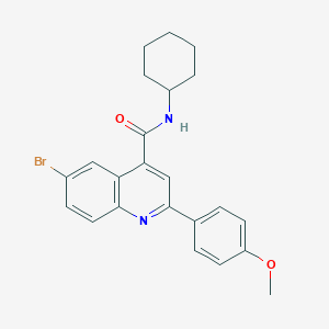 6-bromo-N-cyclohexyl-2-(4-methoxyphenyl)quinoline-4-carboxamide