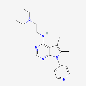molecular formula C19H26N6 B4457699 N-[2-(DIETHYLAMINO)ETHYL]-N-[5,6-DIMETHYL-7-(4-PYRIDYL)-7H-PYRROLO[2,3-D]PYRIMIDIN-4-YL]AMINE 
