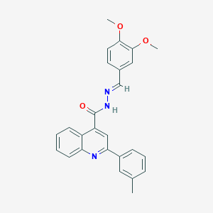 N'-(3,4-dimethoxybenzylidene)-2-(3-methylphenyl)-4-quinolinecarbohydrazide