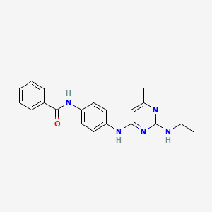 molecular formula C20H21N5O B4457736 N-(4-((2-(ethylamino)-6-methylpyrimidin-4-yl)amino)phenyl)benzamide 