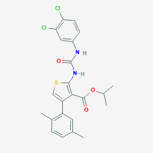 Isopropyl 2-{[(3,4-dichloroanilino)carbonyl]amino}-4-(2,5-dimethylphenyl)-3-thiophenecarboxylate