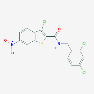 3-chloro-N-(2,4-dichlorobenzyl)-6-nitro-1-benzothiophene-2-carboxamide