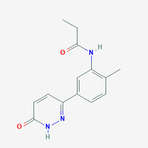 molecular formula C14H15N3O2 B4457887 N-[2-methyl-5-(6-oxo-1,6-dihydropyridazin-3-yl)phenyl]propanamide 